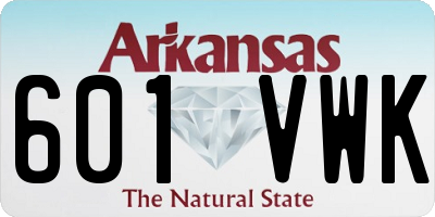 AR license plate 601VWK