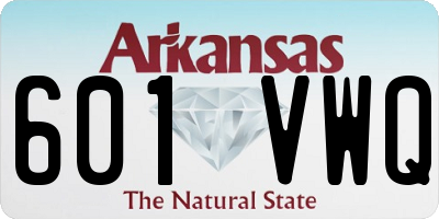 AR license plate 601VWQ