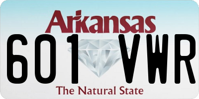 AR license plate 601VWR