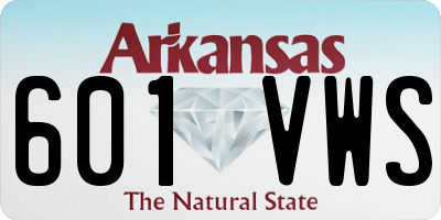 AR license plate 601VWS
