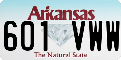 AR license plate 601VWW