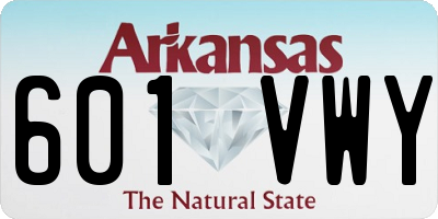 AR license plate 601VWY