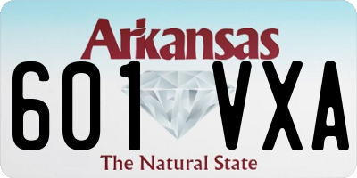 AR license plate 601VXA