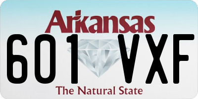 AR license plate 601VXF