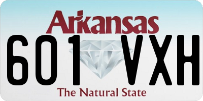 AR license plate 601VXH