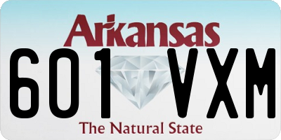 AR license plate 601VXM