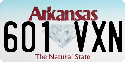 AR license plate 601VXN