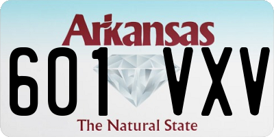 AR license plate 601VXV