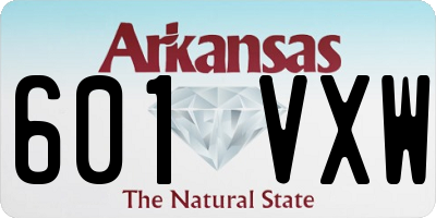 AR license plate 601VXW