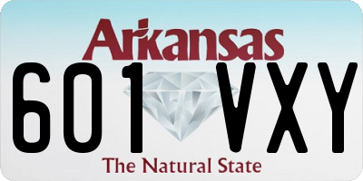 AR license plate 601VXY