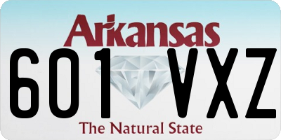 AR license plate 601VXZ