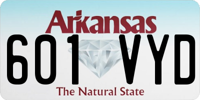 AR license plate 601VYD