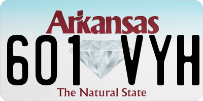 AR license plate 601VYH