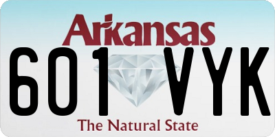 AR license plate 601VYK
