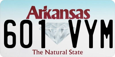 AR license plate 601VYM