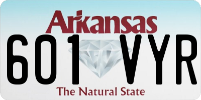 AR license plate 601VYR