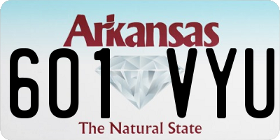 AR license plate 601VYU