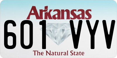 AR license plate 601VYV