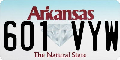 AR license plate 601VYW