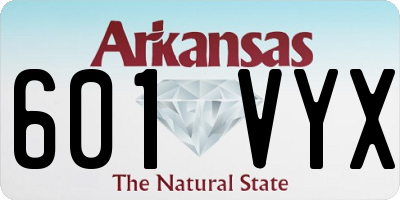 AR license plate 601VYX