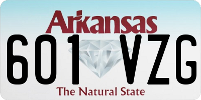 AR license plate 601VZG