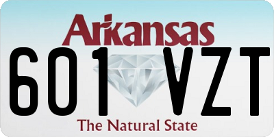AR license plate 601VZT