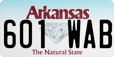 AR license plate 601WAB