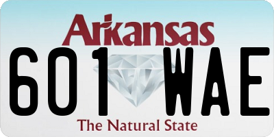 AR license plate 601WAE