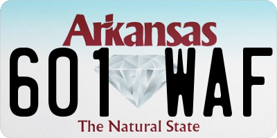 AR license plate 601WAF