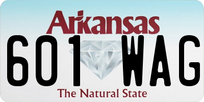 AR license plate 601WAG