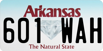 AR license plate 601WAH