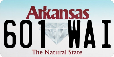 AR license plate 601WAI
