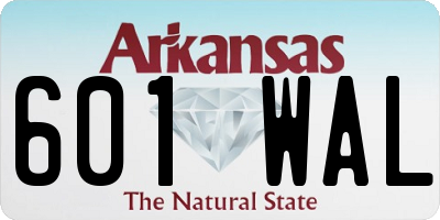 AR license plate 601WAL