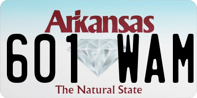 AR license plate 601WAM