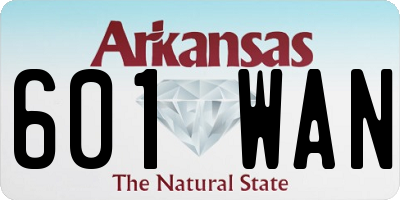 AR license plate 601WAN