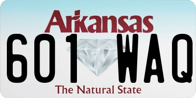 AR license plate 601WAQ