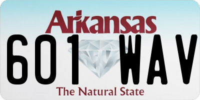 AR license plate 601WAV