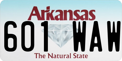 AR license plate 601WAW