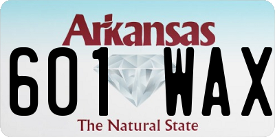 AR license plate 601WAX