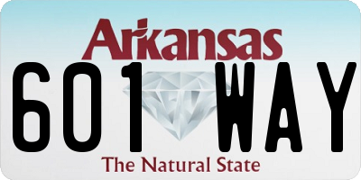 AR license plate 601WAY