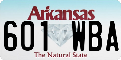 AR license plate 601WBA