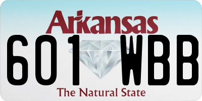 AR license plate 601WBB