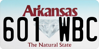 AR license plate 601WBC