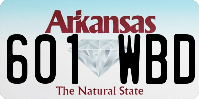 AR license plate 601WBD