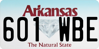 AR license plate 601WBE