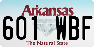 AR license plate 601WBF