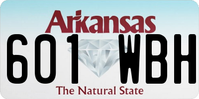 AR license plate 601WBH