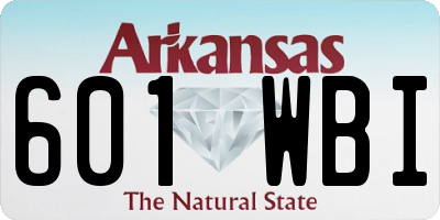 AR license plate 601WBI