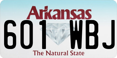 AR license plate 601WBJ