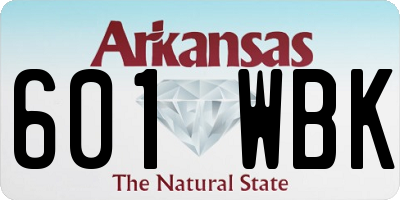AR license plate 601WBK